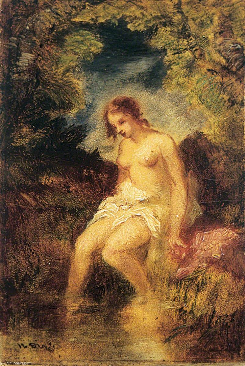 Испуганная нимфа. Нарсис Диаз «нимфа и Амуры», 1852. Кустодиев Купальщица. Делакруа купальщицы.