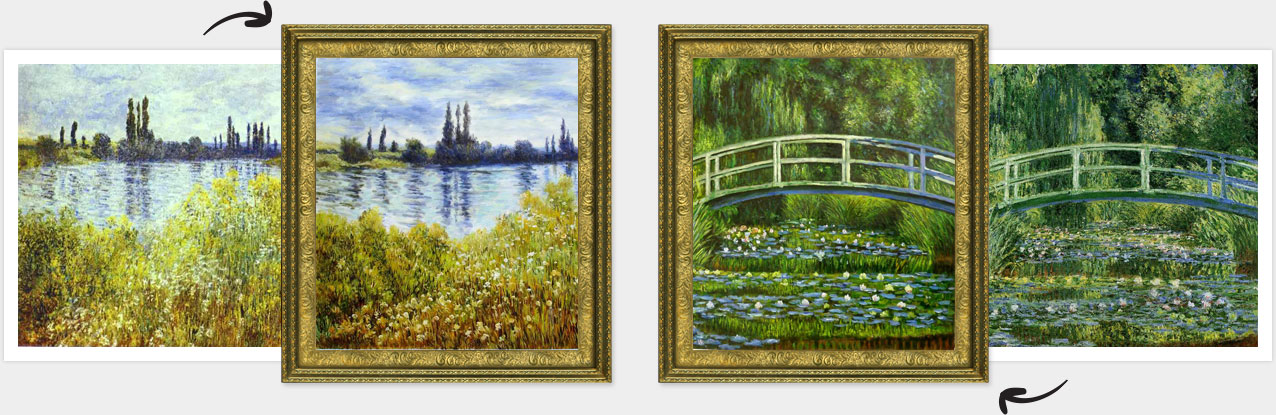 The process of creating an impressionism artwork by our professional artists
